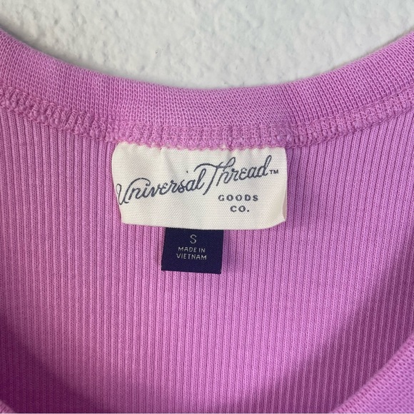 Universal Thread Maxi Dress Women’s S Pink Ribbed Knit Bodycon Slit Sleeveless - Picture 2 of 10